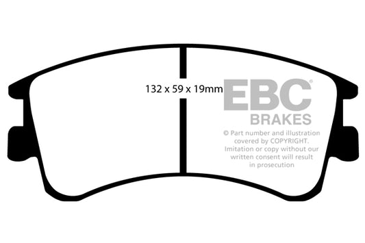 EBC Front Yellowstuff Pads for Mazda 6 GG 2.0 140BHP 2002 DP41465R