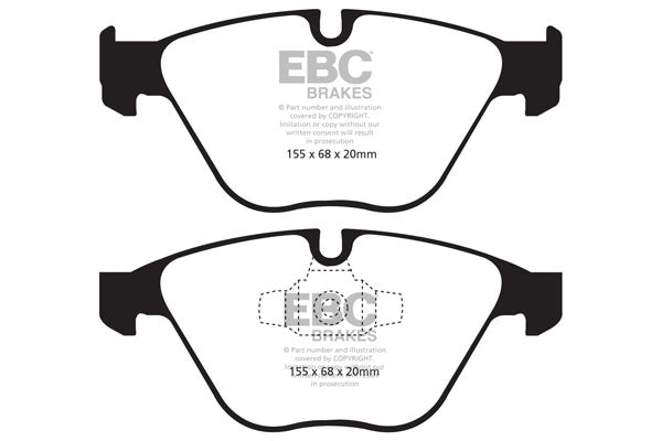 EBC Front Greenstuff Pads for BMW 3 Series (E90) 320 2.0 TD BHP 2007 DP21512