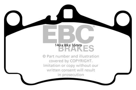 EBC Front Orangestuff Pads for Porsche 911 (996) Carrera 4S 3.6 BHP 2002 DP91515