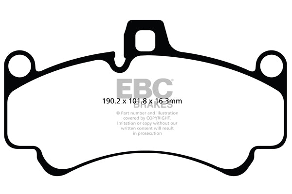EBC Front Orangestuff Pads for Porsche 911 (996) GT2 3.6 Twin T BHP 2003 DP91516
