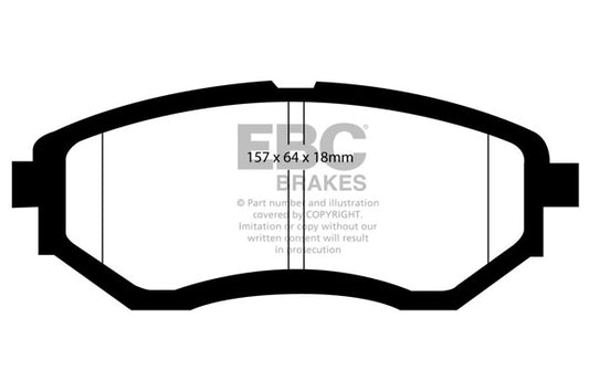 EBC Front Redstuff Pads for Subaru Legacy 2.5 T 265BHP 2009 DP31583C