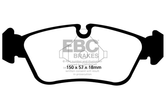 EBC Front Greenstuff Pads for BMW 1 Series (E87) 120 2.0 TD 163BHP 2004 DP21587