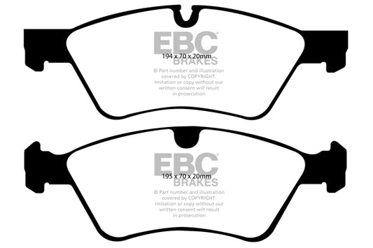 EBC Front Yellowstuff Pads for Mercedes GWagon (W463) G55 AMG 5.4 SC BHP 2004 DP41592R