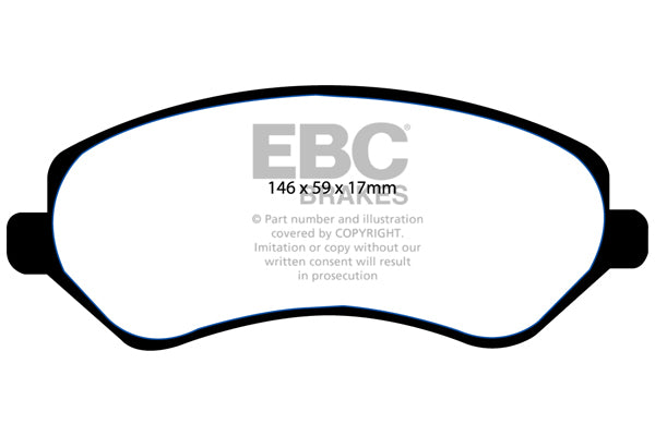 EBC Front Yellowstuff Pads for Jeep Cherokee 2.4 BHP 2001 DP41612R