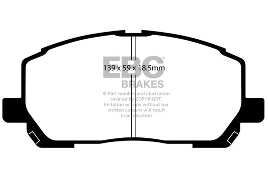 EBC Front Greenstuff Pads for Lexus RX300 3.0 BHP 2000 DP61634
