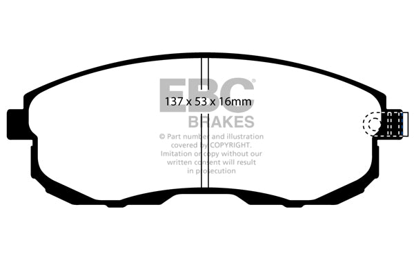EBC Front Bluestuff NDX Pads for Nissan Cube 1.6 BHP 2009 DP51636NDX