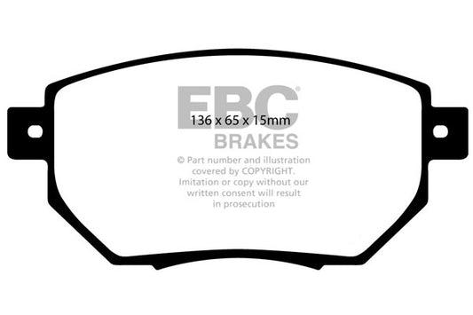 EBC Front Greenstuff Pads for Nissan Murano Z50 3.5 BHP 2003 DP61659