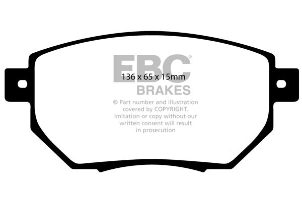 EBC Front Yellowstuff Pads for Nissan Murano Z50 3.5 BHP 2003 DP41659R