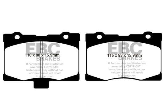 EBC Front Redstuff Pads for Honda Legend KB1 3.5 BHP 2004 DP31735C