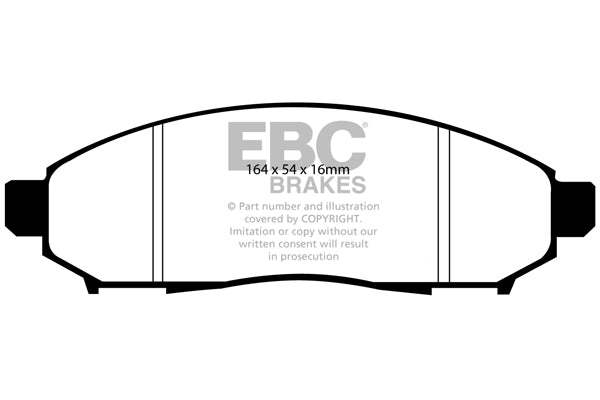 EBC Front Greenstuff Pads for Nissan Pathfinder 2.5 TD BHP 2005 DP61747