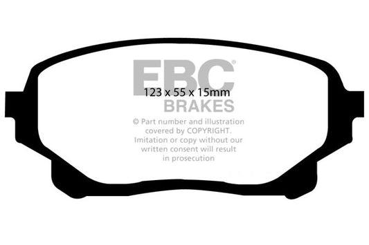 EBC Front Greenstuff Pads for Suzuki Grand Vitara TX83 2.0 TD BHP 2003 DP61756