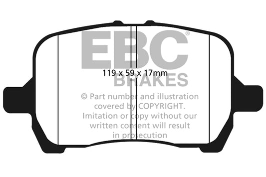 EBC Front Yellowstuff Pads for Opel GT 2.0 T BHP 2006 DP41763R