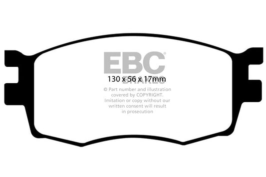 EBC Front Greenstuff Pads for Hyundai Accent 1.4 BHP 2006 DP21768