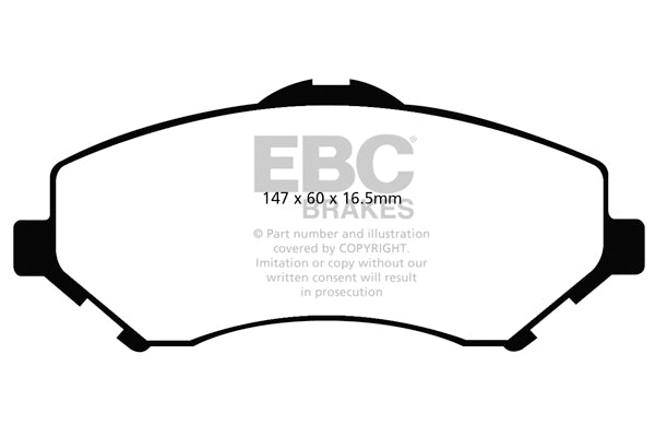 EBC Front Yellowstuff Pads for Fiat Freemont 2.4 170BHP 2012 DP41798R
