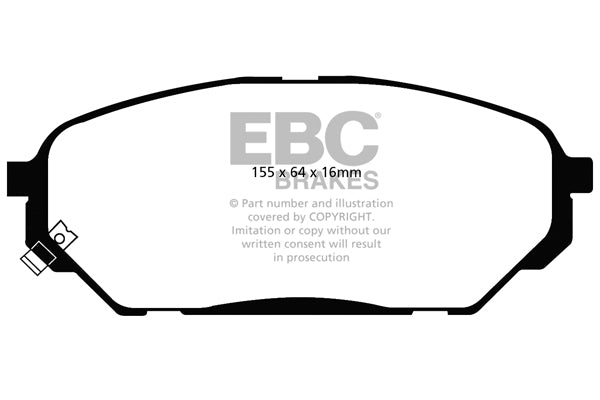 EBC Front Greenstuff Pads for Hyundai iX55 3.8 BHP 2008 DP61813