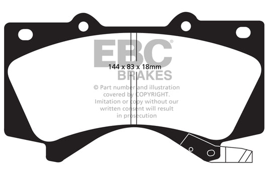 EBC Front Greenstuff Pads for Lexus LX450 4.5 TD BHP 2015 DP61815