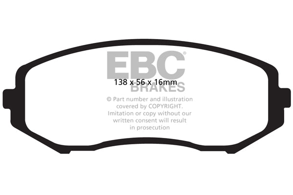EBC Front Greenstuff Pads for Suzuki Grand Vitara TA74 1.6 BHP 2006 DP61818