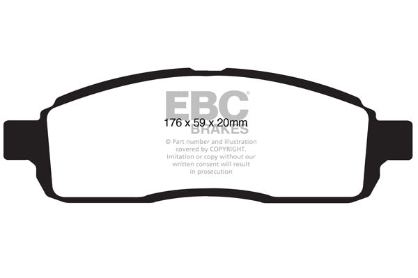 EBC Front Yellowstuff Pads for Ford F150 BHP 2009 DP41843R