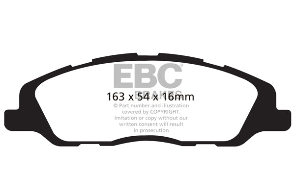 EBC Front Bluestuff NDX Pads for Ford Mustang 3.7 BHP 2013 DP51868NDX