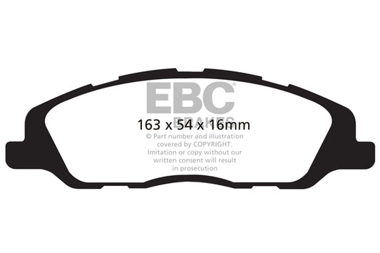 EBC Front Bluestuff NDX Pads for Ford Mustang 3.7 BHP 2013 DP51868NDX