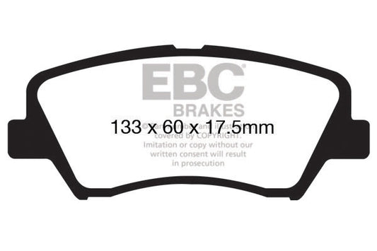 EBC Front Greenstuff Pads for Hyundai Elantra 1.6 BHP 2011 DP21874