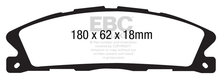 EBC Front Greenstuff Pads for Ford Explorer 3.5 Twin T BHP 2013 DP21886
