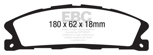 EBC Front Greenstuff Pads for Ford Explorer 3.5 Twin T BHP 2013 DP21886
