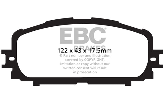 EBC Front Greenstuff Pads for Toyota Yaris (XP90) KSP90 JT 1.0 BHP 2005 DP21897