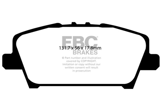 EBC Front Greenstuff Pads for Honda Civic FN 1.4 BHP 2006 DP21901