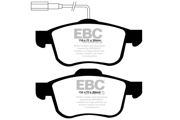 EBC Front Greenstuff Pads for Alfa Romeo 159 1.8 140BHP 2005 DP21904