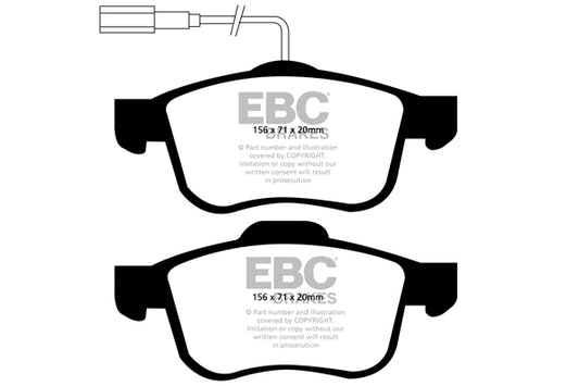 EBC Front Greenstuff Pads for Alfa Romeo 159 1.8 140BHP 2005 DP21904