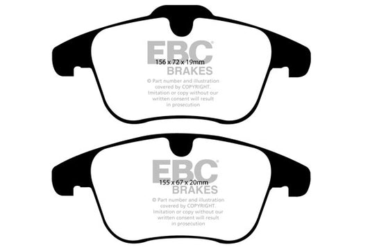 EBC Front Yellowstuff Pads for Ford Galaxy Mk2 1.6 T BHP 2010 DP41932R