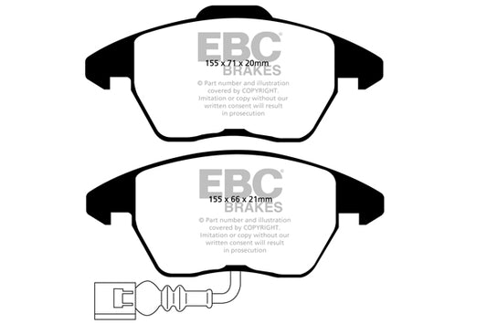 EBC Front Redstuff Pads for Audi TT 8J 1.8 T 160BHP 2007 DP31945C