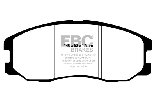 EBC Front Greenstuff Pads for Opel Antara 2.4 BHP 2007 DP61975