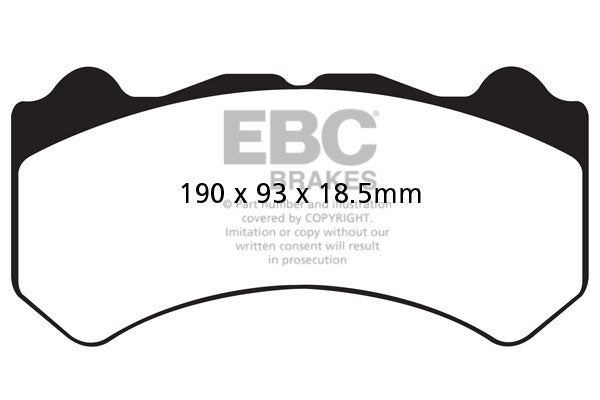 EBC Front Orangestuff Pads for Nissan GTR (R35) 3.8 Twin T 485BHP 2008 DP91983