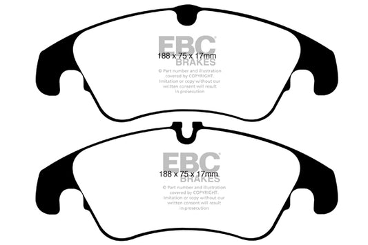 EBC Front Redstuff Pads for Audi A4 B8 1.8 T 120BHP 2008 DP31986C