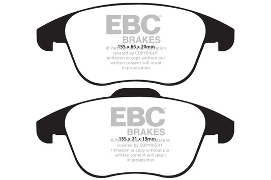 EBC Front Yellowstuff Pads for Audi Q3 8U 1.4 T 125BHP 2016 DP41997R