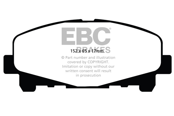 EBC Front Yellowstuff Pads for Honda Accord CU2 2.4 BHP 2008 DP41999R