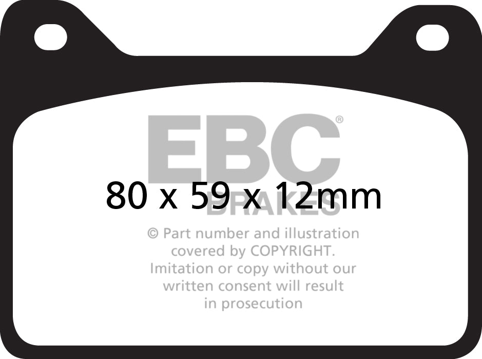 EBC Front Bluestuff NDX Pads for Porsche 911 (997) Carrera 3.6 BHP 2008 DP52057NDX