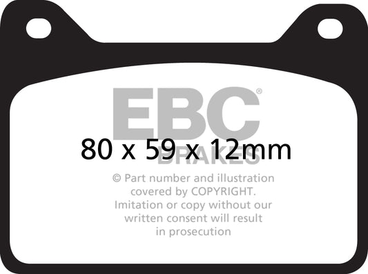EBC Front Orangestuff Pads for Porsche 911 (997) Carrera 3.6 BHP 2008 DP92057