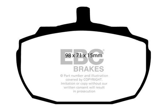 EBC Front Greenstuff Pads for MG R V8 3.9 190BHP 1992 DP2243