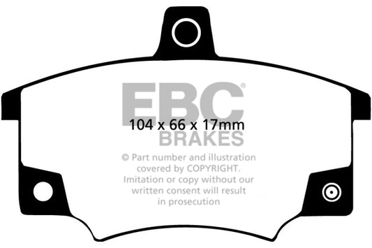 EBC Front Greenstuff Pads for Alfa Romeo 145 1.4 BHP 1994 DP2420/2