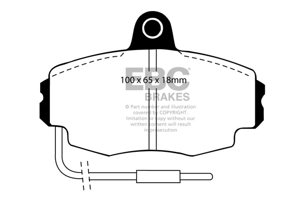 EBC Front Greenstuff Pads for Alpine GTA 2.5 T BHP 1990 DP2426