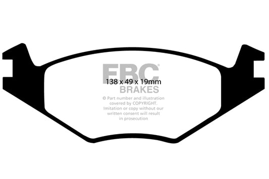 EBC Front Greenstuff Pads for Seat Cordoba 1.6 BHP 1994 DP2517/2
