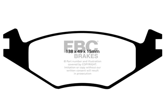 EBC Front Greenstuff Pads for Seat Cordoba 1.8 BHP 1996 DP2517
