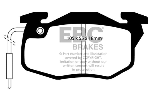 EBC Front Yellowstuff Pads for Citroen Saxo 1.0 BHP 1997 DP4545R