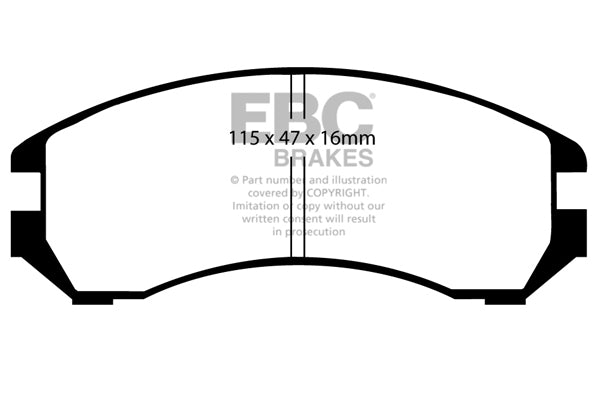 EBC Front Greenstuff Pads for Nissan Silvia (S13) 1.8 BHP 1990 DP2665