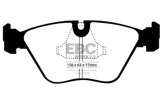 EBC Front Redstuff Pads for Jaguar XJ6 4.0 BHP 1990 DP3689/2C