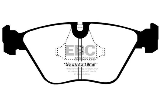 EBC Front Redstuff Pads for BMW 5 Series (E34) 535 3.5 BHP 1990 DP3689C