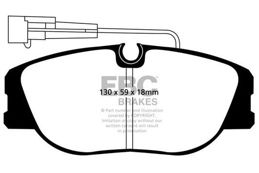 EBC Front Redstuff Pads for Alfa Romeo 155 2.0 T BHP 1992 DP3733C